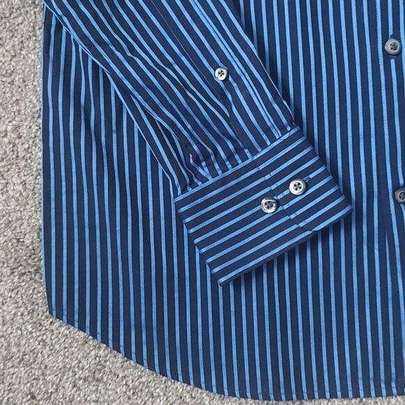 Men's Matinique Size Medium Long‎ Sleeve Striped Button Down Cotton Dress Shirt - Picture 6 of 12